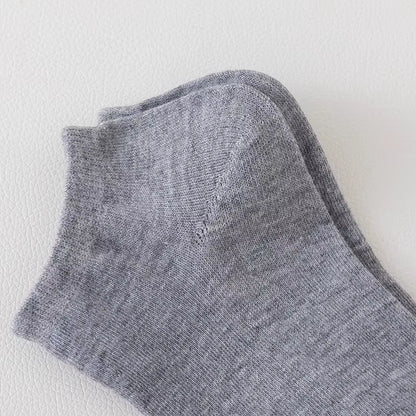5 Pairs of Women'S/Men'S Boat Socks Invisible Low Cut anti Slip Summer No Show Ankle Socks Solid Color Casual Breathable
