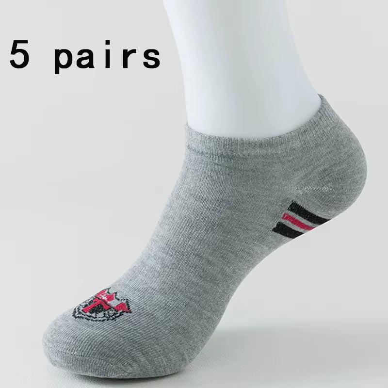 5 Pairs of Women'S/Men'S Boat Socks Invisible Low Cut anti Slip Summer No Show Ankle Socks Solid Color Casual Breathable