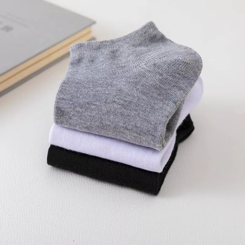 5 Pairs of Women'S/Men'S Boat Socks Invisible Low Cut anti Slip Summer No Show Ankle Socks Solid Color Casual Breathable